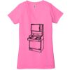 Ladies' Jersey Short-Sleeve Deep V-Neck T-Shirt Thumbnail