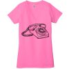 Ladies' Jersey Short-Sleeve Deep V-Neck T-Shirt Thumbnail