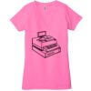Ladies' Jersey Short-Sleeve Deep V-Neck T-Shirt Thumbnail