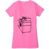 Ladies' Jersey Short-Sleeve Deep V-Neck T-Shirt Thumbnail