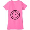 Ladies' Jersey Short-Sleeve Deep V-Neck T-Shirt Thumbnail