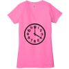 Ladies' Jersey Short-Sleeve Deep V-Neck T-Shirt Thumbnail