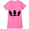 Ladies' Jersey Short-Sleeve Deep V-Neck T-Shirt Thumbnail