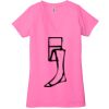 Ladies' Jersey Short-Sleeve Deep V-Neck T-Shirt Thumbnail