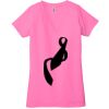 Ladies' Jersey Short-Sleeve Deep V-Neck T-Shirt Thumbnail