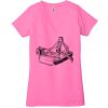 Ladies' Jersey Short-Sleeve Deep V-Neck T-Shirt Thumbnail