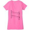 Ladies' Jersey Short-Sleeve Deep V-Neck T-Shirt Thumbnail
