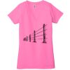 Ladies' Jersey Short-Sleeve Deep V-Neck T-Shirt Thumbnail