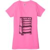 Ladies' Jersey Short-Sleeve Deep V-Neck T-Shirt Thumbnail