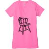 Ladies' Jersey Short-Sleeve Deep V-Neck T-Shirt Thumbnail