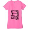 Ladies' Jersey Short-Sleeve Deep V-Neck T-Shirt Thumbnail