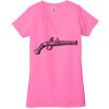 Ladies' Jersey Short-Sleeve Deep V-Neck T-Shirt Thumbnail