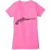 Ladies' Jersey Short-Sleeve Deep V-Neck T-Shirt Thumbnail