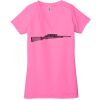 Ladies' Jersey Short-Sleeve Deep V-Neck T-Shirt Thumbnail