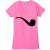 Ladies' Jersey Short-Sleeve Deep V-Neck T-Shirt Thumbnail