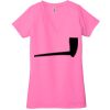 Ladies' Jersey Short-Sleeve Deep V-Neck T-Shirt Thumbnail