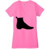 Ladies' Jersey Short-Sleeve Deep V-Neck T-Shirt Thumbnail