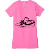 Ladies' Jersey Short-Sleeve Deep V-Neck T-Shirt Thumbnail