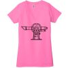 Ladies' Jersey Short-Sleeve Deep V-Neck T-Shirt Thumbnail