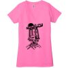 Ladies' Jersey Short-Sleeve Deep V-Neck T-Shirt Thumbnail