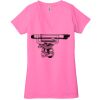 Ladies' Jersey Short-Sleeve Deep V-Neck T-Shirt Thumbnail