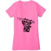 Ladies' Jersey Short-Sleeve Deep V-Neck T-Shirt Thumbnail