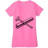 Ladies' Jersey Short-Sleeve Deep V-Neck T-Shirt Thumbnail