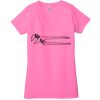 Ladies' Jersey Short-Sleeve Deep V-Neck T-Shirt Thumbnail