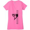 Ladies' Jersey Short-Sleeve Deep V-Neck T-Shirt Thumbnail