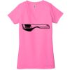 Ladies' Jersey Short-Sleeve Deep V-Neck T-Shirt Thumbnail
