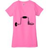 Ladies' Jersey Short-Sleeve Deep V-Neck T-Shirt Thumbnail