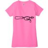 Ladies' Jersey Short-Sleeve Deep V-Neck T-Shirt Thumbnail