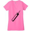 Ladies' Jersey Short-Sleeve Deep V-Neck T-Shirt Thumbnail