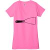 Ladies' Jersey Short-Sleeve Deep V-Neck T-Shirt Thumbnail
