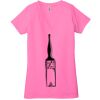 Ladies' Jersey Short-Sleeve Deep V-Neck T-Shirt Thumbnail