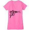 Ladies' Jersey Short-Sleeve Deep V-Neck T-Shirt Thumbnail