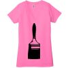 Ladies' Jersey Short-Sleeve Deep V-Neck T-Shirt Thumbnail