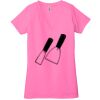 Ladies' Jersey Short-Sleeve Deep V-Neck T-Shirt Thumbnail