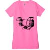 Ladies' Jersey Short-Sleeve Deep V-Neck T-Shirt Thumbnail
