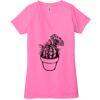 Ladies' Jersey Short-Sleeve Deep V-Neck T-Shirt Thumbnail