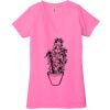 Ladies' Jersey Short-Sleeve Deep V-Neck T-Shirt Thumbnail