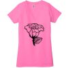 Ladies' Jersey Short-Sleeve Deep V-Neck T-Shirt Thumbnail