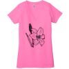Ladies' Jersey Short-Sleeve Deep V-Neck T-Shirt Thumbnail