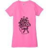 Ladies' Jersey Short-Sleeve Deep V-Neck T-Shirt Thumbnail