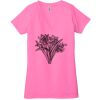 Ladies' Jersey Short-Sleeve Deep V-Neck T-Shirt Thumbnail