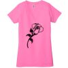 Ladies' Jersey Short-Sleeve Deep V-Neck T-Shirt Thumbnail