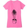 Ladies' Jersey Short-Sleeve Deep V-Neck T-Shirt Thumbnail