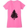 Ladies' Jersey Short-Sleeve Deep V-Neck T-Shirt Thumbnail