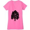 Ladies' Jersey Short-Sleeve Deep V-Neck T-Shirt Thumbnail