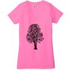 Ladies' Jersey Short-Sleeve Deep V-Neck T-Shirt Thumbnail